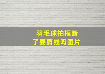 羽毛球拍框断了要剪线吗图片