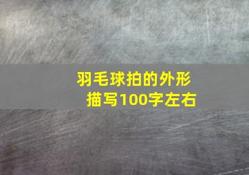 羽毛球拍的外形描写100字左右