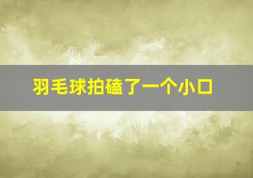 羽毛球拍磕了一个小口