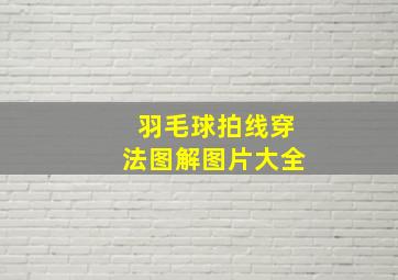 羽毛球拍线穿法图解图片大全