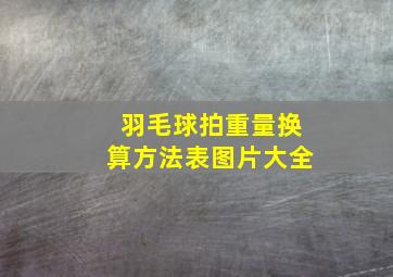 羽毛球拍重量换算方法表图片大全