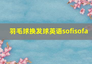 羽毛球换发球英语sofisofa