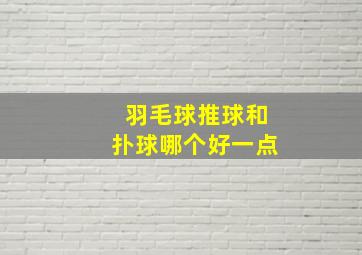 羽毛球推球和扑球哪个好一点