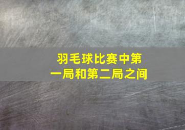 羽毛球比赛中第一局和第二局之间