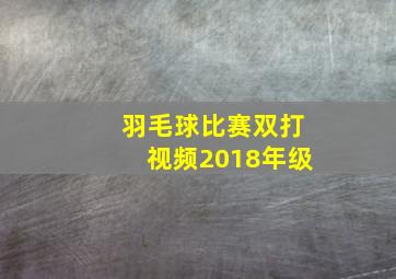 羽毛球比赛双打视频2018年级