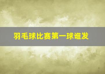 羽毛球比赛第一球谁发