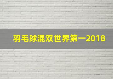 羽毛球混双世界第一2018