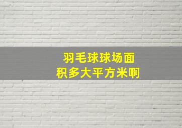 羽毛球球场面积多大平方米啊