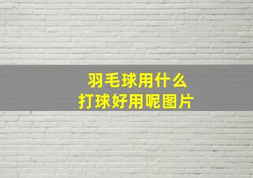 羽毛球用什么打球好用呢图片