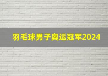 羽毛球男子奥运冠军2024