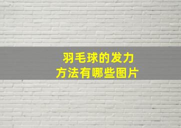 羽毛球的发力方法有哪些图片