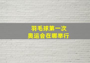 羽毛球第一次奥运会在哪举行