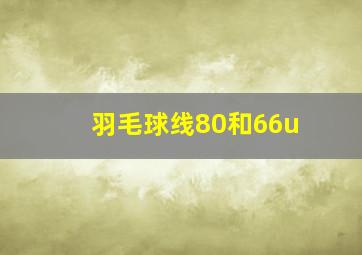 羽毛球线80和66u