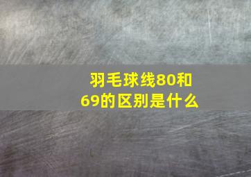 羽毛球线80和69的区别是什么