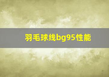 羽毛球线bg95性能