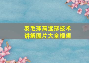 羽毛球高远球技术讲解图片大全视频