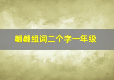 翩翩组词二个字一年级