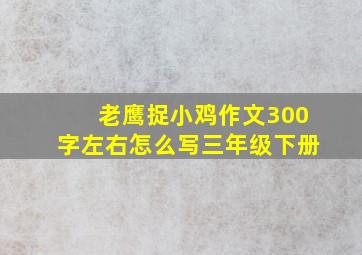 老鹰捉小鸡作文300字左右怎么写三年级下册