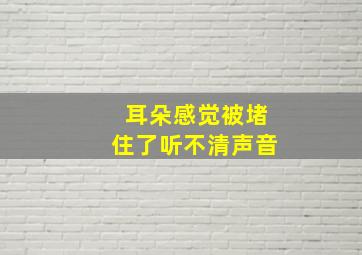 耳朵感觉被堵住了听不清声音