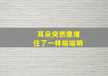 耳朵突然像堵住了一样嗡嗡响