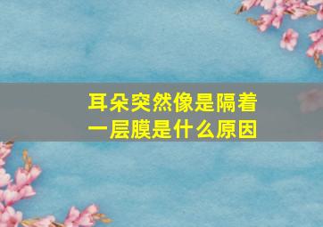 耳朵突然像是隔着一层膜是什么原因