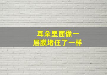 耳朵里面像一层膜堵住了一样