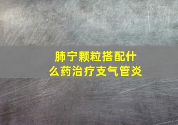 肺宁颗粒搭配什么药治疗支气管炎