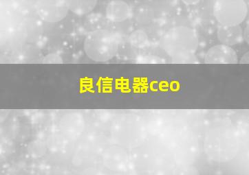 良信电器ceo