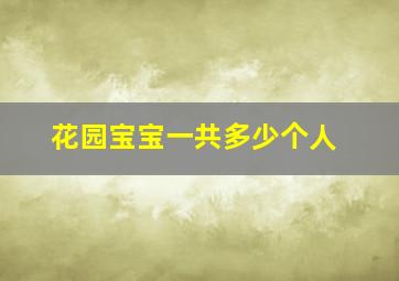 花园宝宝一共多少个人