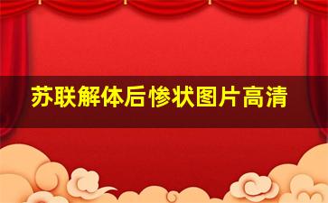 苏联解体后惨状图片高清