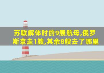 苏联解体时的9艘航母,俄罗斯拿走1艘,其余8艘去了哪里