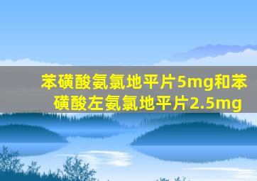 苯磺酸氨氯地平片5mg和苯磺酸左氨氯地平片2.5mg