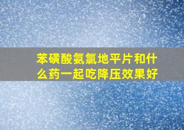 苯磺酸氨氯地平片和什么药一起吃降压效果好