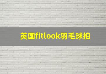 英国fitlook羽毛球拍