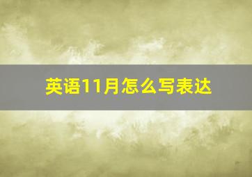 英语11月怎么写表达