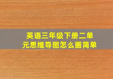 英语三年级下册二单元思维导图怎么画简单