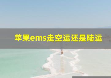 苹果ems走空运还是陆运