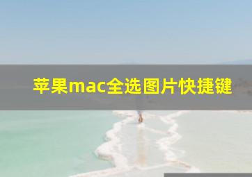 苹果mac全选图片快捷键