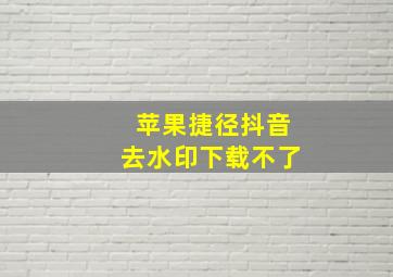 苹果捷径抖音去水印下载不了