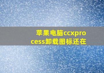 苹果电脑ccxprocess卸载图标还在