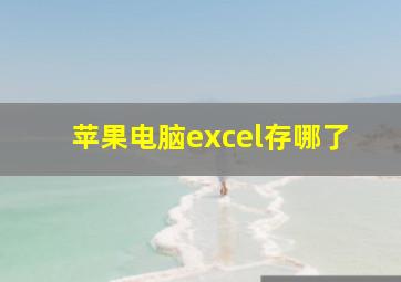 苹果电脑excel存哪了