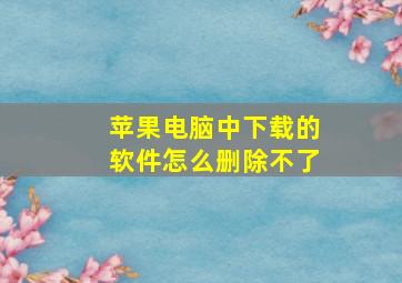 苹果电脑中下载的软件怎么删除不了