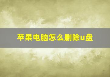 苹果电脑怎么删除u盘