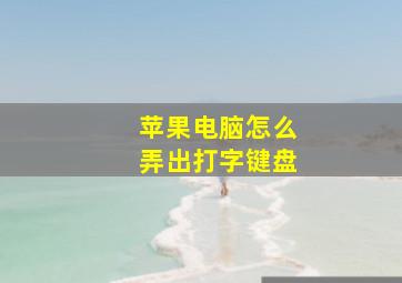 苹果电脑怎么弄出打字键盘