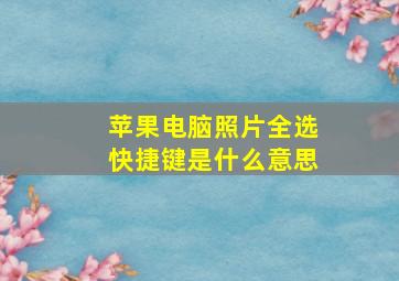 苹果电脑照片全选快捷键是什么意思