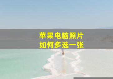 苹果电脑照片如何多选一张