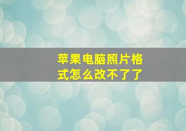 苹果电脑照片格式怎么改不了了