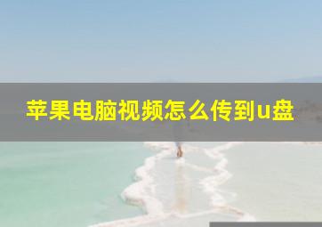 苹果电脑视频怎么传到u盘