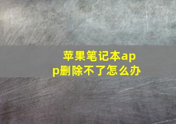 苹果笔记本app删除不了怎么办