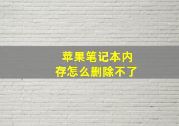 苹果笔记本内存怎么删除不了